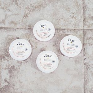 Beauty Cream Bundle of 4 Dove Nourishing Body Care Sealed 2.53 oz Each Jar